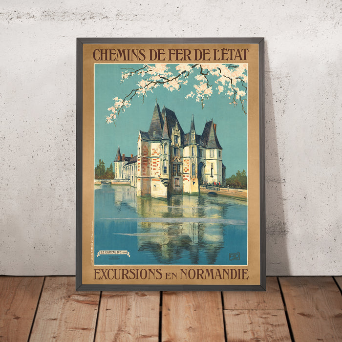 A framed image of