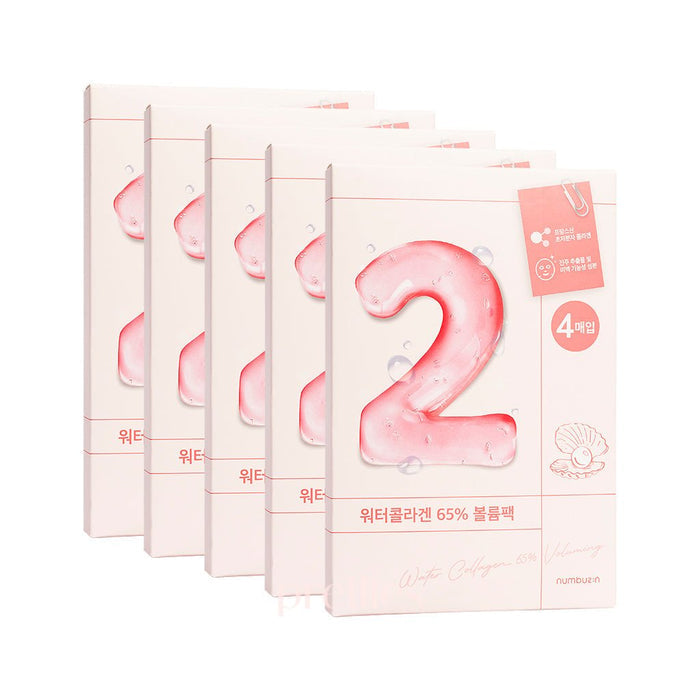 numbuzin No.2 Water Collagen 65% Voluming Sheet Mask (4sheets/box) 5 Boxes [Set]