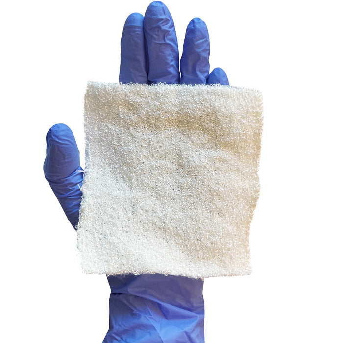 NuStat 4x4 Hemostatic Dressing in hand