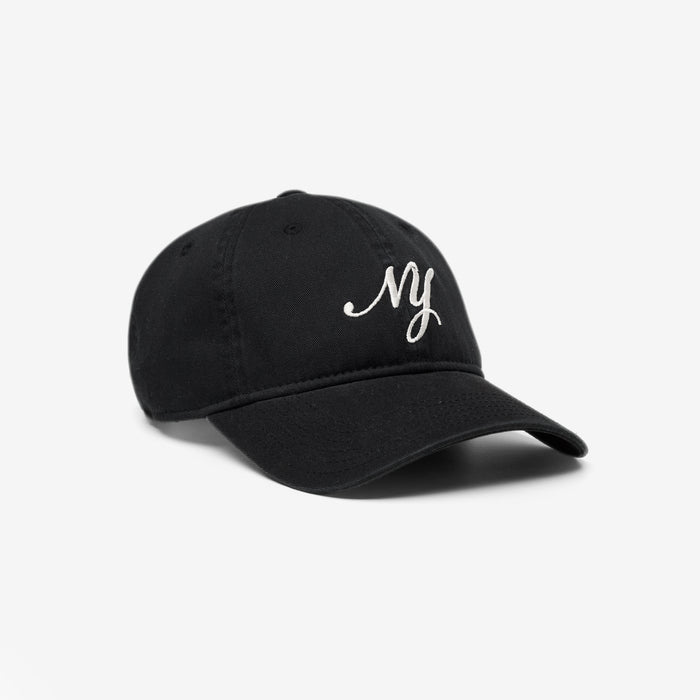 Women's  Black NY City Script Cap  Closure London  Front View