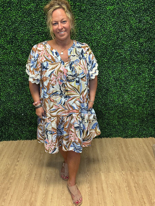 Oddi Botanical Mini Dress