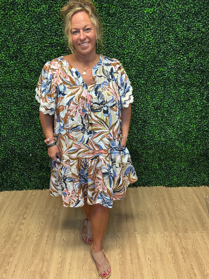 Oddi Botanical Mini Dress