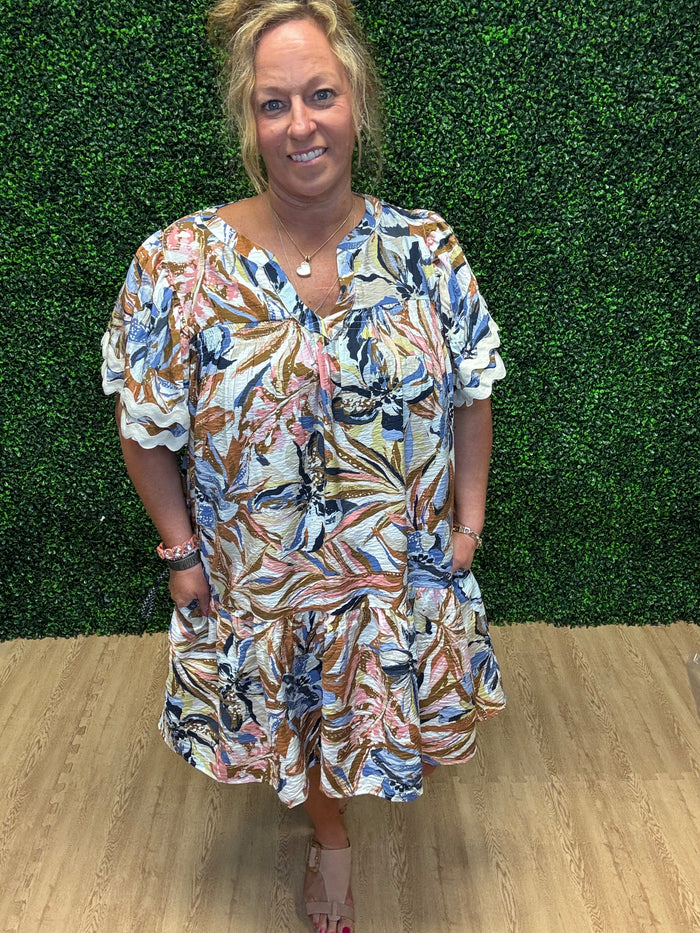 Oddi Botanical Mini Dress