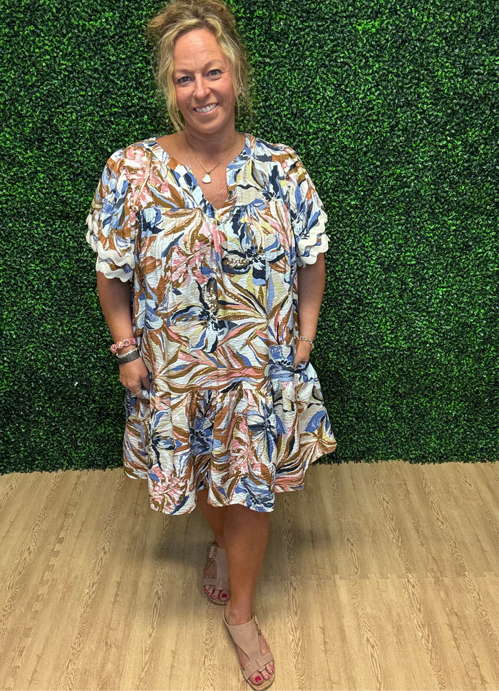 Oddi Botanical Mini Dress