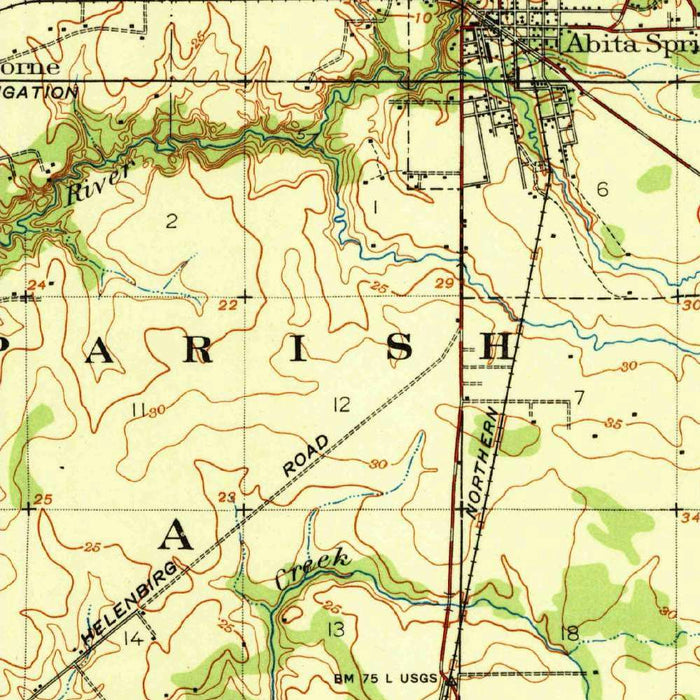 Old Map of Covington, Louisiana by USGS, 1939 – Abita Springs, Mandeville & Lake Pontchartrain