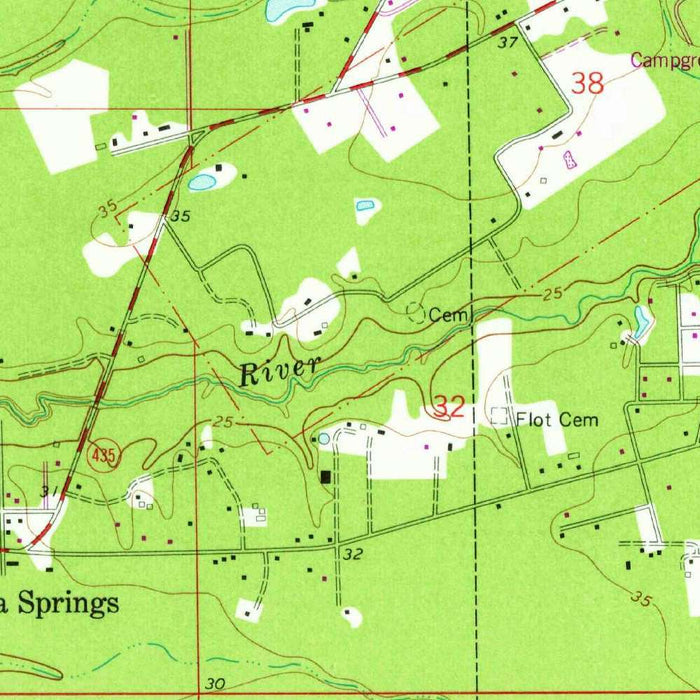 Old Map of Covington, Louisiana by USGS, 1968 – Abita Springs & Tchefuncte River