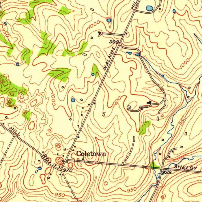 Old Map of Lexington, Kentucky by USGS, 1952 – Coletown, Kentucky River & Red River