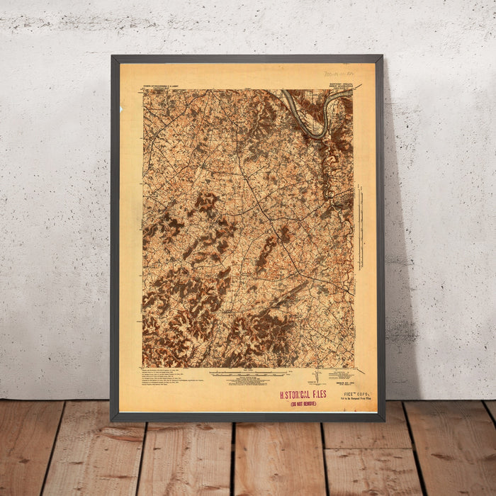 Old Map of Midway, Kentucky by USGS, 1941 – Kentucky River & Ekron