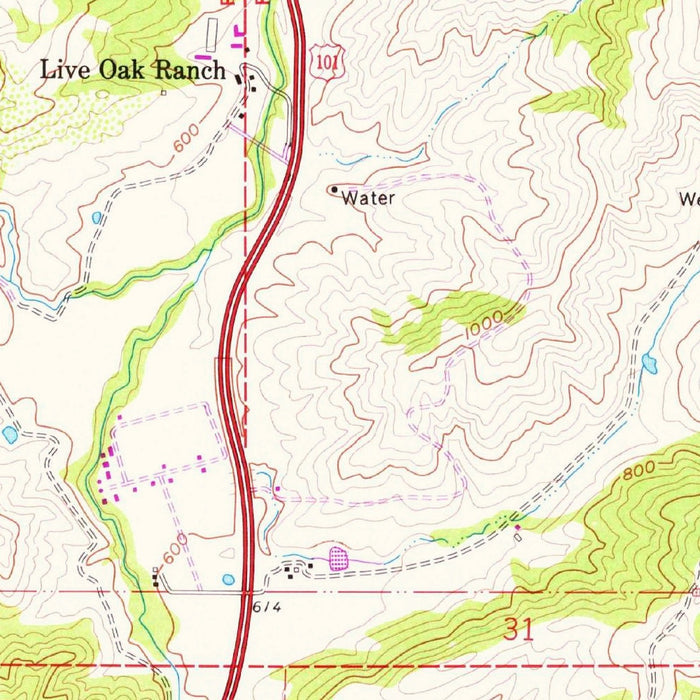 Old Map of Solvang, California by USGS, 1959 – Buellton, Santa Ynez & Los Olivos