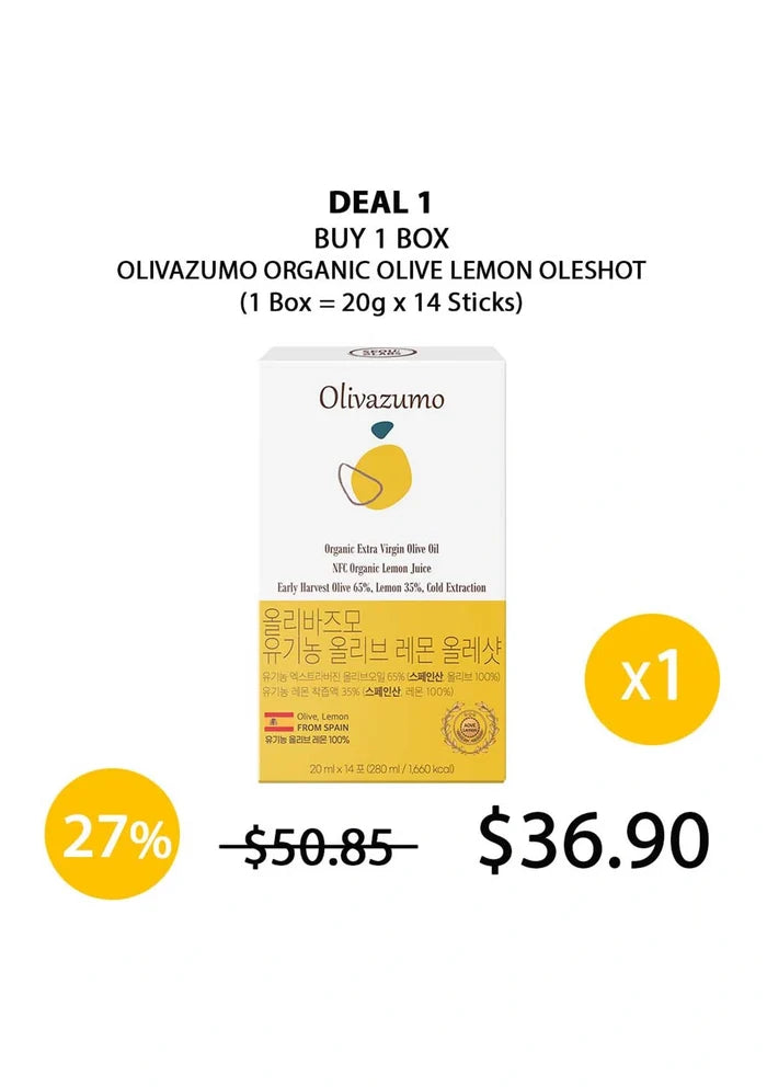 (BUY 1 YELLOW) OLIVAZUMO ORGANIC LEMON OLESHOT