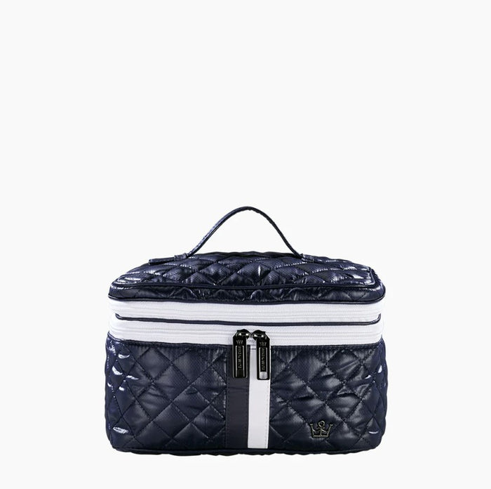 Oliver Thomas Not a Trainwreck Case Travel Accessories in Dark Navy/White Stripe at Wrapsody
