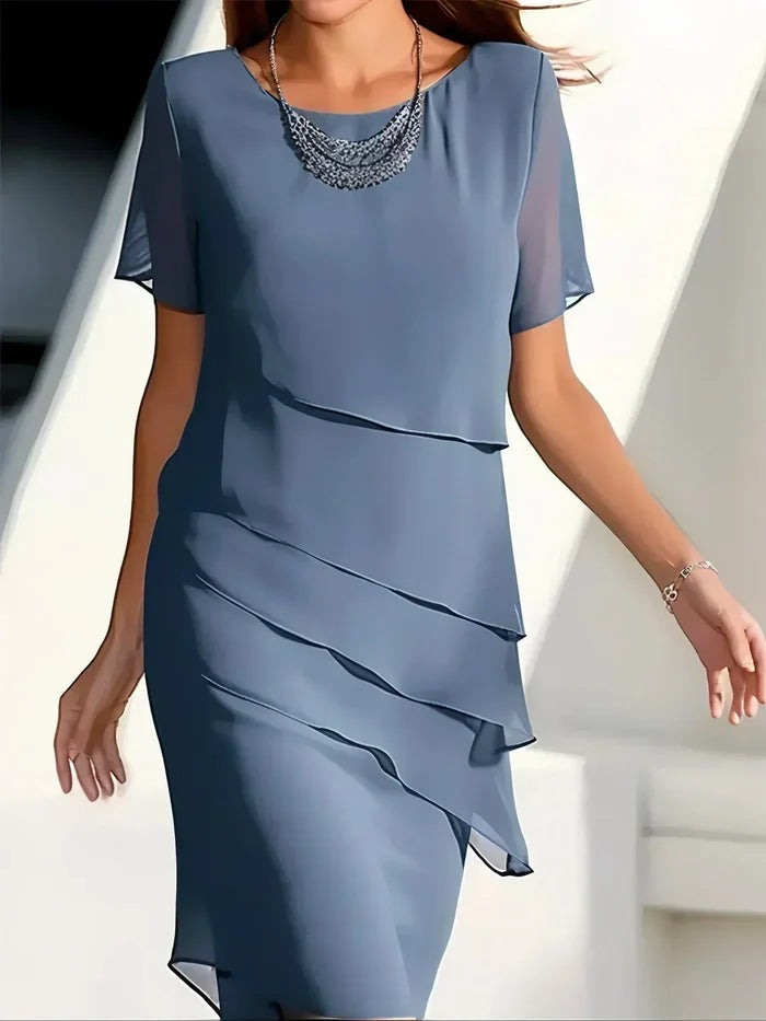 OLIVIA - Luxurious layered midi dress