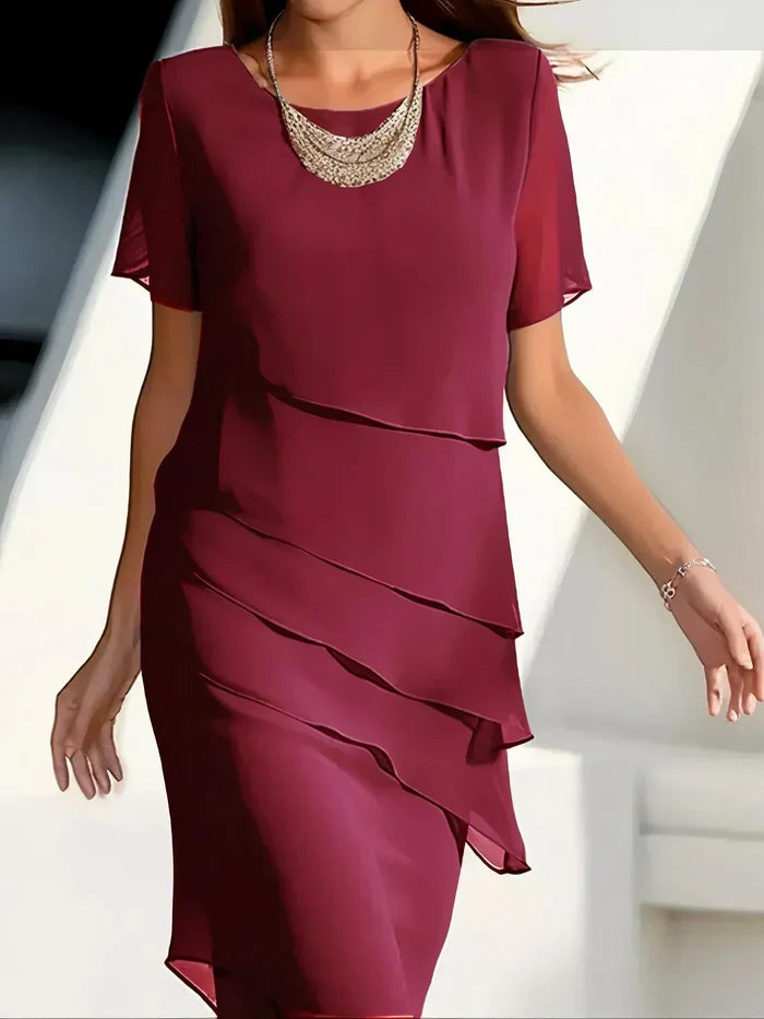 OLIVIA - Luxurious layered midi dress