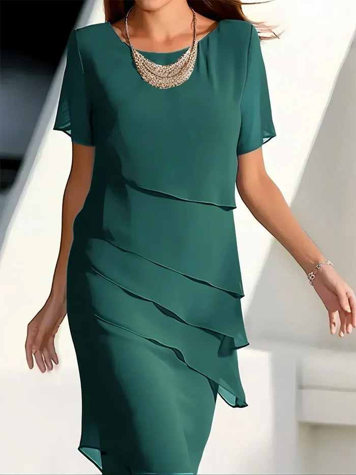 OLIVIA - Luxurious layered midi dress