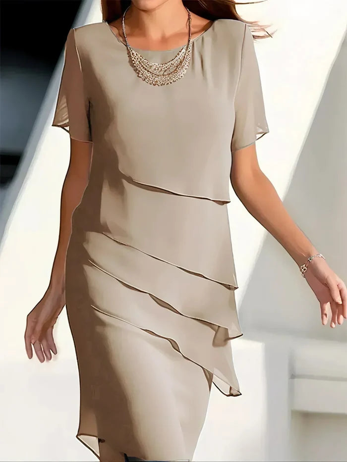OLIVIA - Luxurious layered midi dress