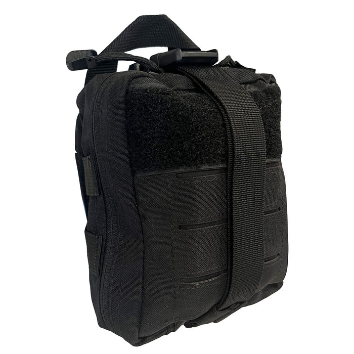 Omnis IFAK, showing buckle and side view of rip-away pouch