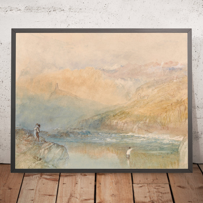 A framed image of