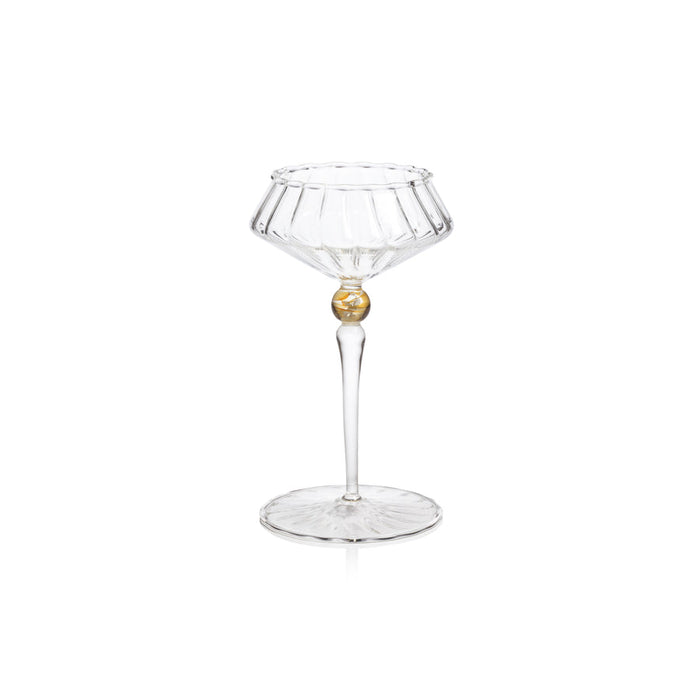 Ondine Fluted Coupe Cocktail Glass - Set of 4 - Drinkware Sets by Carlyle Avenue