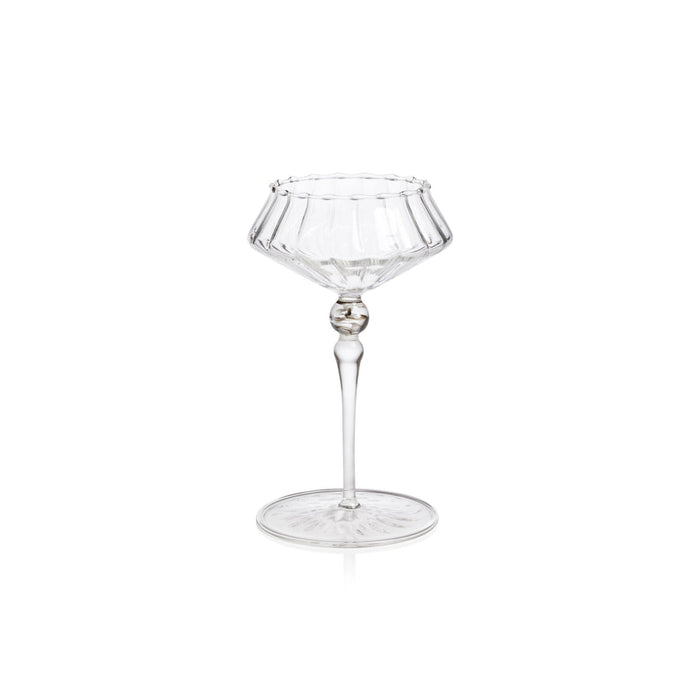 Ondine Fluted Coupe Cocktail Glass - Set of 4 - Drinkware Sets by Carlyle Avenue