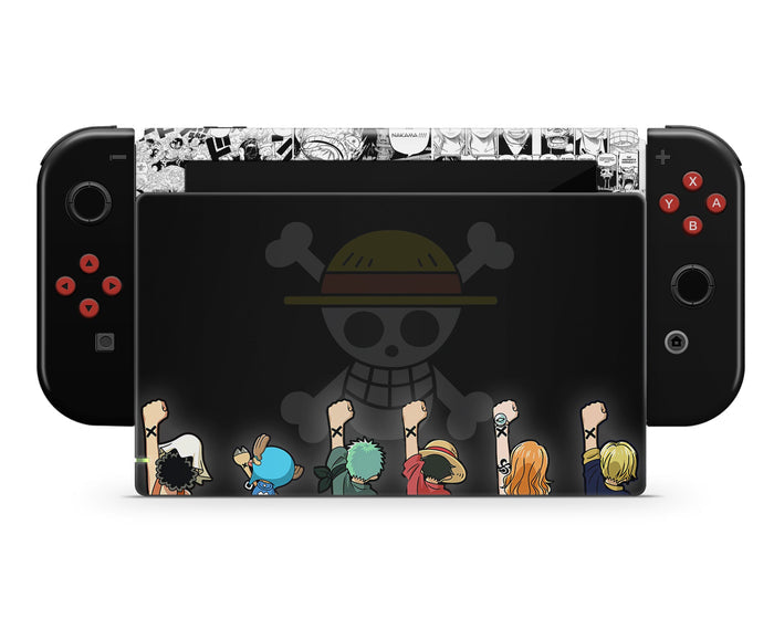 Anime Town Creations Nintendo Switch One Piece Strawhat Pirates Gang Vinyl only Skins - Anime One Piece Switch Skin