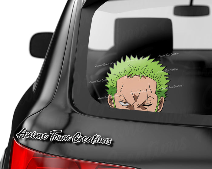 Anime Town Creations Sticker One Piece Zoro Peeker 8" Accessories - Anime One Piece Sticker