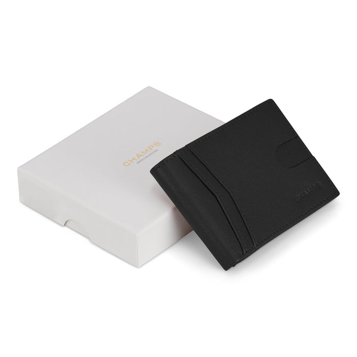 Onyx / Leather Access Center Wing Wallet *Drop Ship*