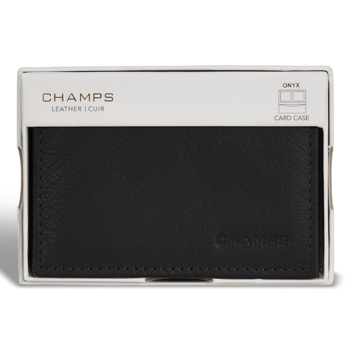 Onyx / Leather Card Case *Drop Ship*