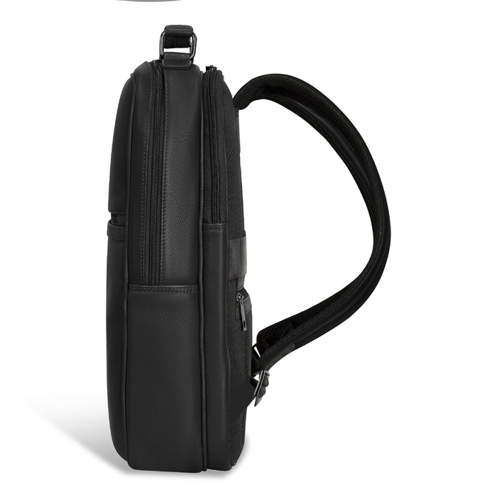 Onyx / Leather Compact Backpack *Drop Ship* - Bentley