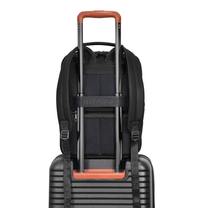 Onyx / Leather Compact Backpack *Drop Ship* - Bentley