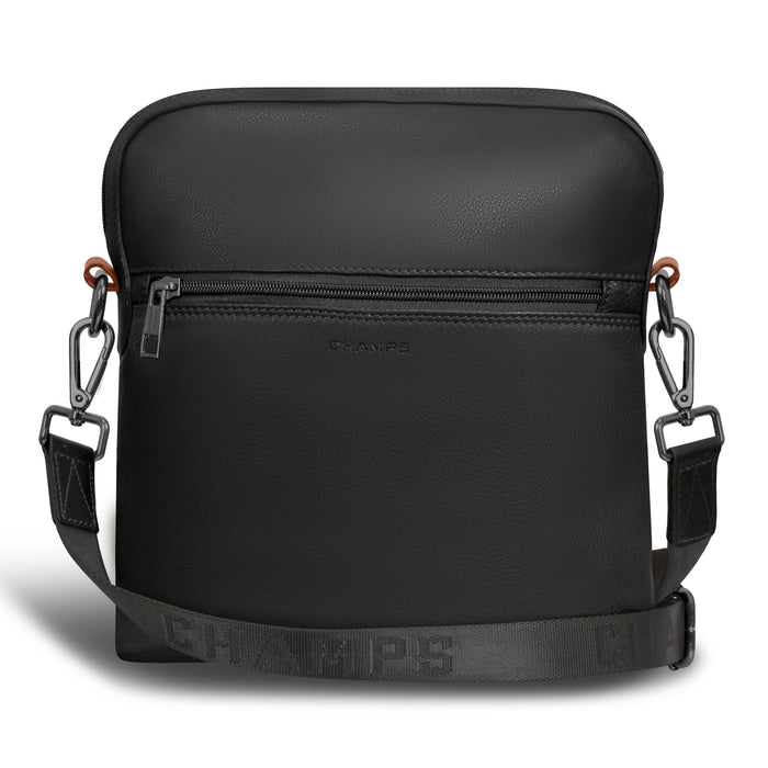 Onyx / Leather Cross-Body Bag *Drop Ship* - Bentley