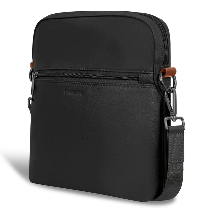 Onyx / Leather Cross-Body Bag *Drop Ship* - Bentley