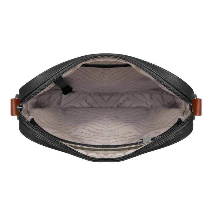 Onyx / Leather Cross-Body Bag *Drop Ship* - Bentley