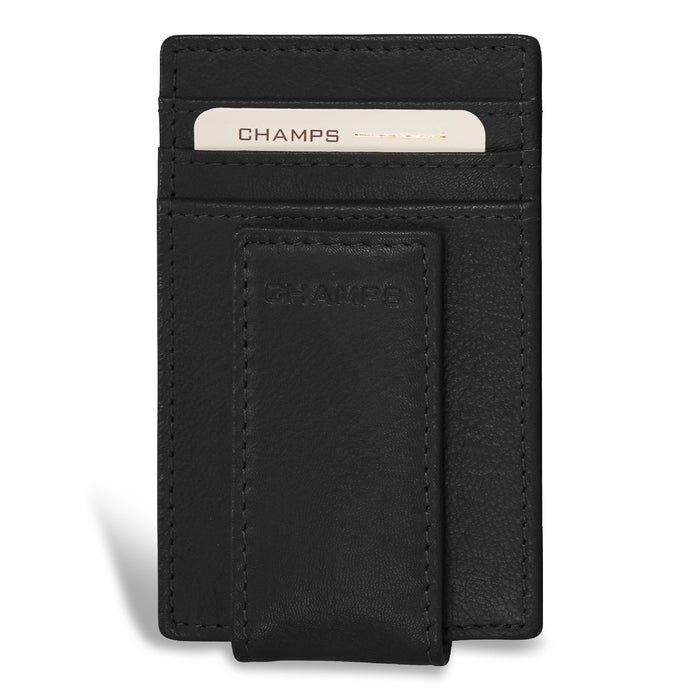 Onyx / Leather Mag Card Case *Drop Ship*