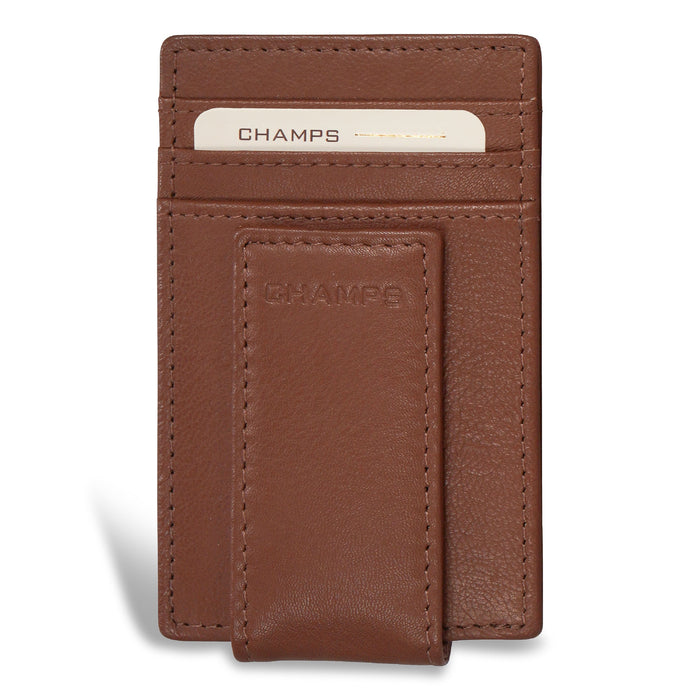 Onyx / Leather Mag Card Case *Drop Ship*