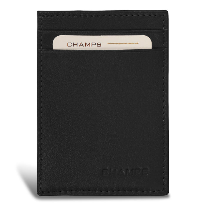 Onyx / Leather Mag Hybrid Card Holder *Drop Ship*
