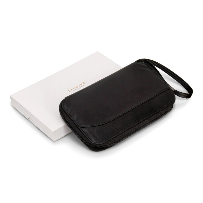 Onyx / Leather Multi Passport Case *Drop Ship*