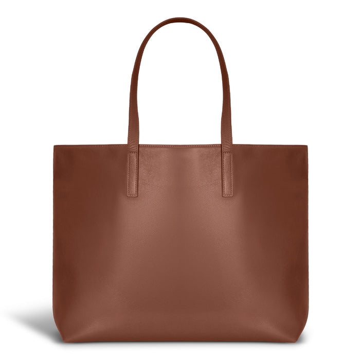 Onyx / Leather Open Tote *Drop Ship*