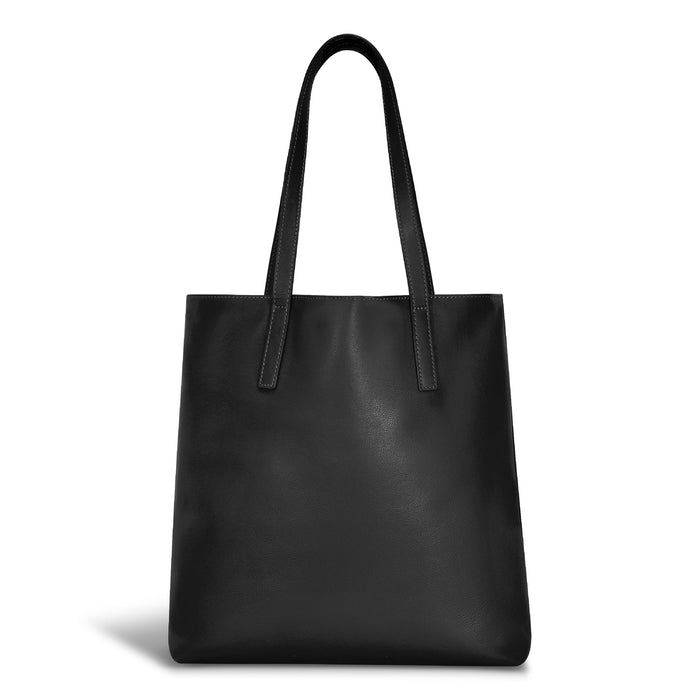 Onyx / Leather Vertical Tote *Drop Ship* - Bentley