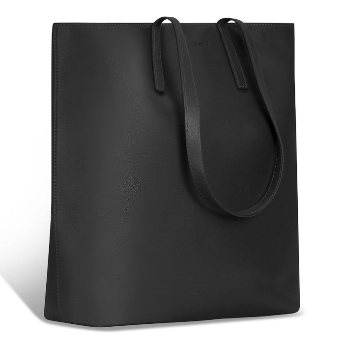 Onyx / Leather Vertical Tote *Drop Ship* - Bentley