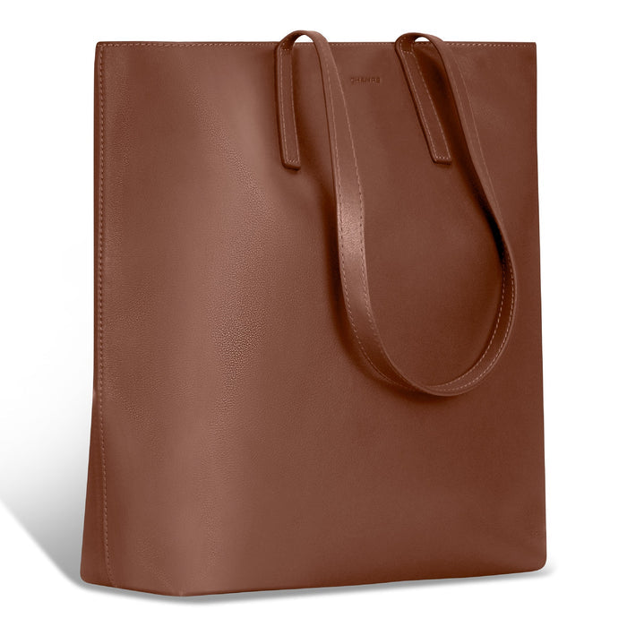 Onyx / Leather Vertical Tote *Drop Ship* - Bentley