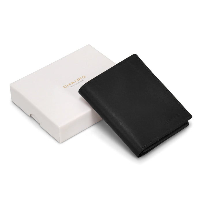 Onyx / Leather Vertical Wallet *Drop Ship*