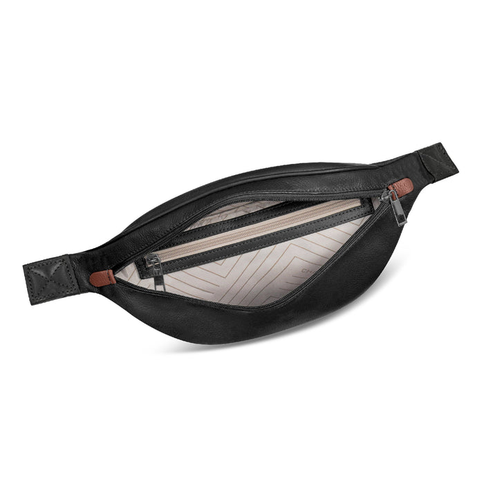 Onyx / Leather Waist-Pack *Drop Ship* - Bentley