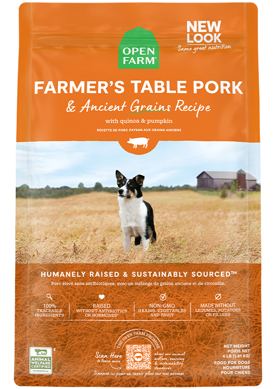 Open Farm Farmer's Table Pork & Ancient Grains Dry Dog Food