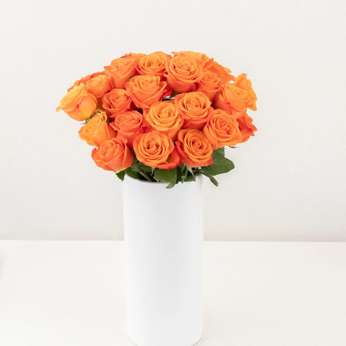 Orange Crush Rose Vase - Image