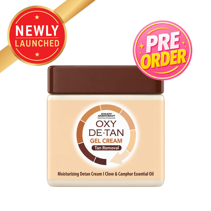 Oxy De-Tan Gel Cream – Moisturizing, Tan Removal & Glowing Skin with Clove and Camphor Essential Oils - Keya Seth Aromatherapy