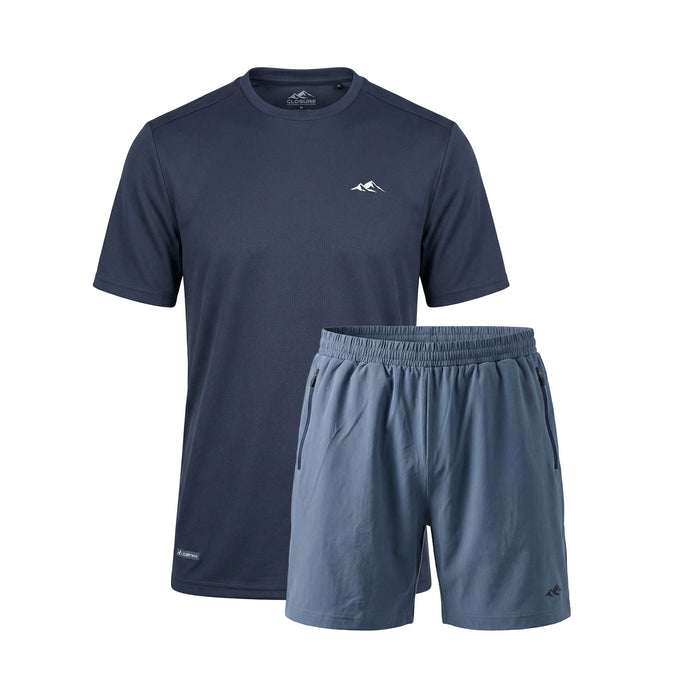 Pace Performance Twinset | Navy/Slate Blue