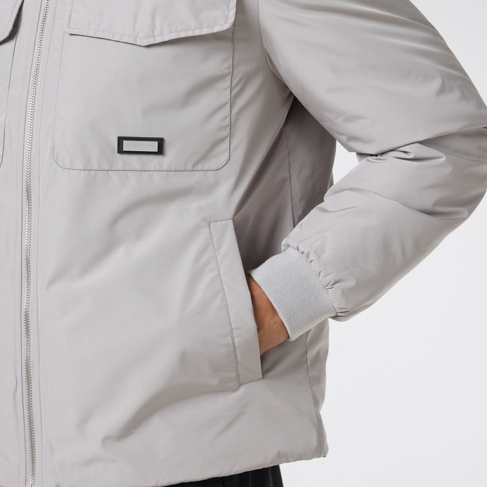 Padded Nylon Smart Jacket | Stone