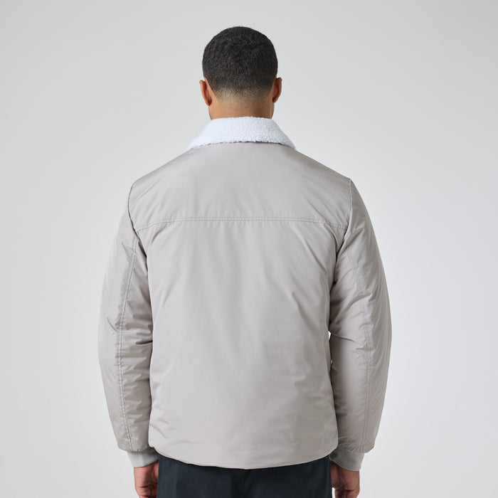 Padded Nylon Smart Jacket | Stone
