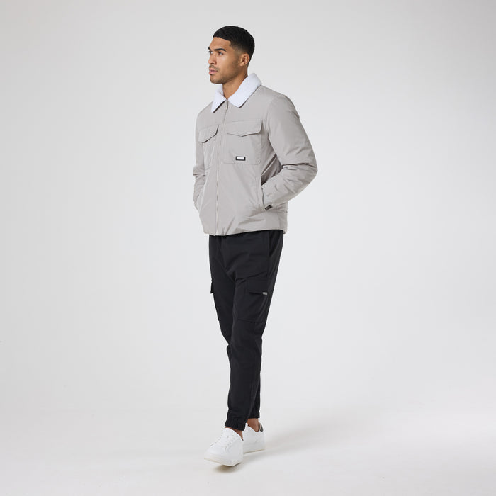 Padded Nylon Smart Jacket | Stone