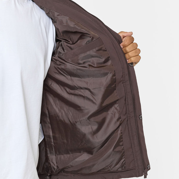 Padded Utility Shell Jacket | Brown
